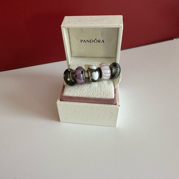 Pandora Women's 5 Murano glass charms - Picture 4 of 4